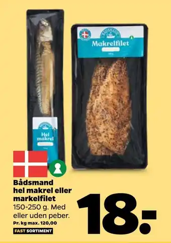 Netto Bådsmand hel makrel eller markelfilet tilbud