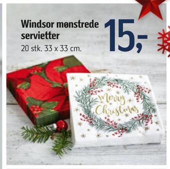 Føtex Windsor mønstrede servietter tilbud