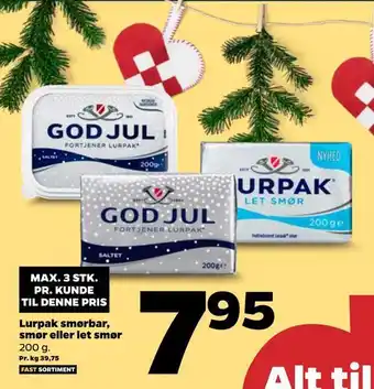 Netto Lurpak smørbar, smør eller let smør tilbud