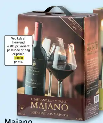 REMA 1000 Majano spansk rød- eller hvidvin tempranillo merlot tilbud