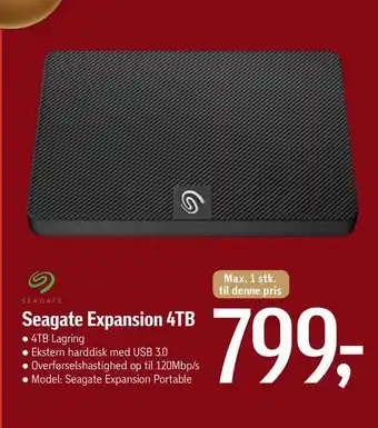 Føtex Seagate expansion 4tb tilbud