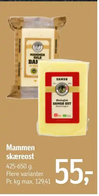 Føtex Mammen skæreost tilbud