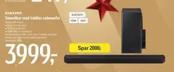 Føtex Samsung soundbar med trådløs subwoofer tilbud