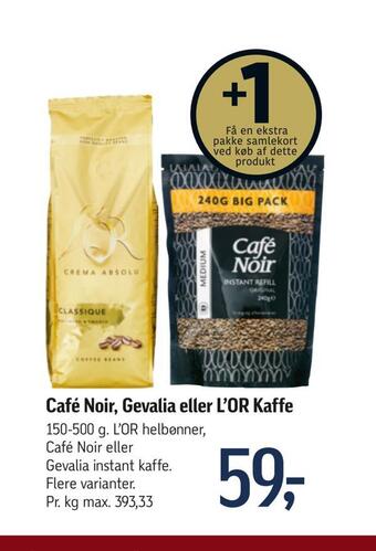 Føtex Café noir, gevalia eller l'or kaffe tilbud