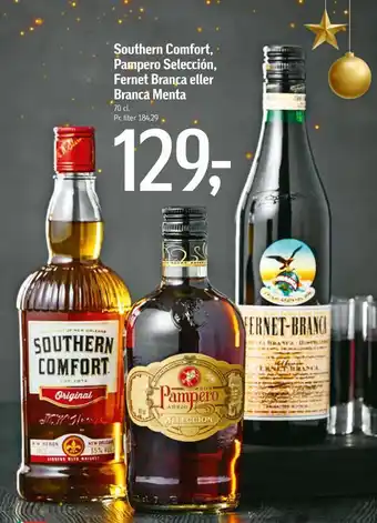 Føtex Southern comfort, pampero selección, fernet branca eller branca menta tilbud