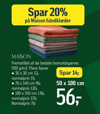 Spar 20% på maison håndklæder