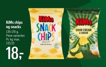 Føtex Kims chips og snacks tilbud