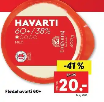 Lidl Flødeharvarti 60+ tilbud