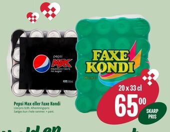 Min Købmand Pepsi max eller faxe kondi tilbud