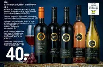 REMA 1000 Lzc californisk rød-, rosé- eller hvidvin 75 cl tilbud