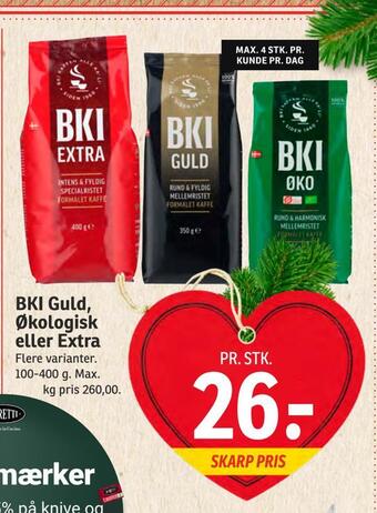 SPAR Bki guld, økologisk eller extra tilbud