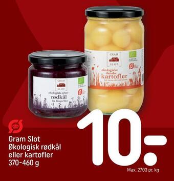 REMA 1000 Gram slot økologisk rødkål eller kartofler tilbud