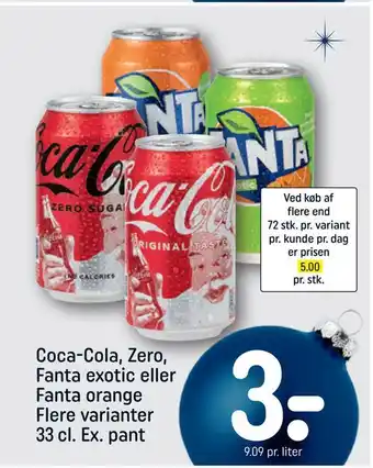 REMA 1000 Coca-cola, zero, fanta exotic eller fanta orange tilbud