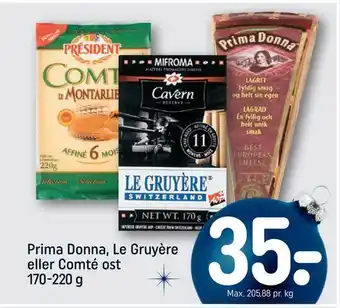 Prima donna, le gruyère eller comté ost