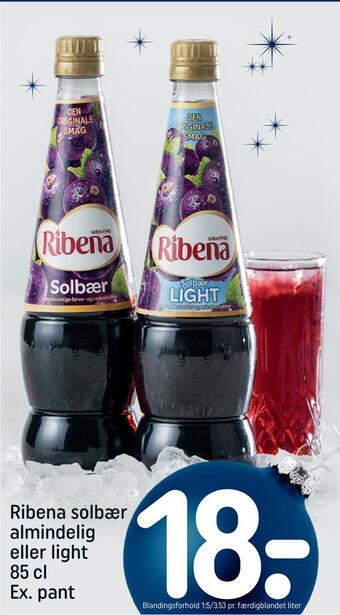 REMA 1000 Ribena solbær almindelig eller light tilbud
