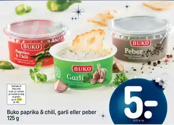 REMA 1000 Buko paprika & chili, garli eller peber tilbud