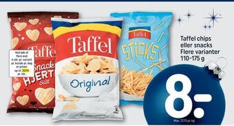 REMA 1000 Taffel chips eller snacks tilbud