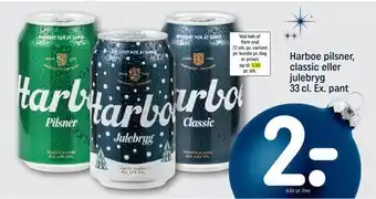 Harboe pilsner, classic eller julebryg