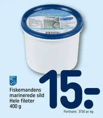 REMA 1000 Fiskemandens marinerede sild hele fileter tilbud