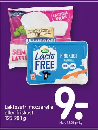 REMA 1000 Laktosefri mozzarella eller friskost tilbud
