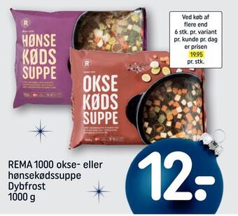 REMA 1000 Rema 1000 okse- eller hønsekødssuppe tilbud
