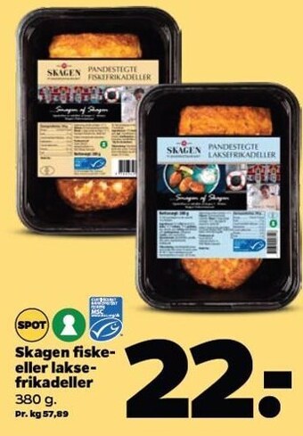Netto Skagen fiske eller laksefrikadeller tilbud