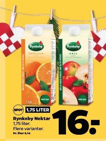Netto Rynkeby nektar 1,75 liter tilbud