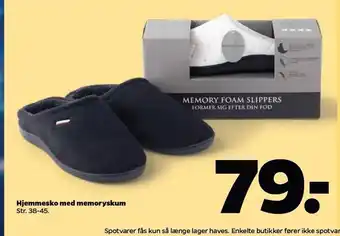 Netto Hjemmesko m. memoryskum tilbud