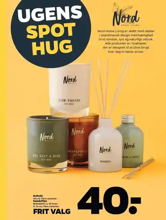 Netto Ugens spot hug, frit valg 40,- tilbud