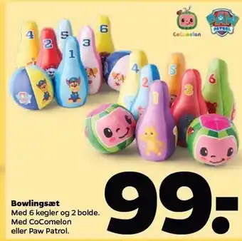 Netto Bowlingsæt med 6 kegler og 2 bolde tilbud