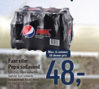 Føtex Faxe el. pepsi sodavand tilbud