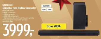 Føtex Soundbar med trådløs subwoofer tilbud