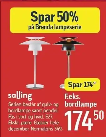 Føtex Spar 50% på brenda lampeserie tilbud