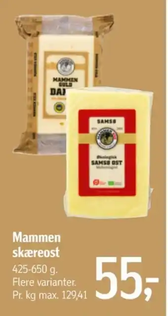 Føtex Mammen skæreost samsø tilbud