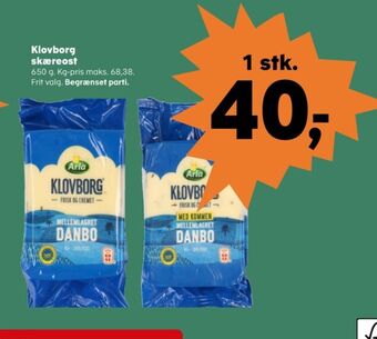 Kvickly Klovborg skæreost danbo mellemlagret tilbud