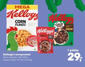 Kvickly Kelloggs cornflakes tilbud