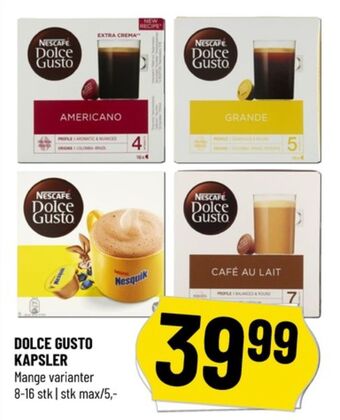 Løvbjerg Dolce gusto kaffekapsler tilbud