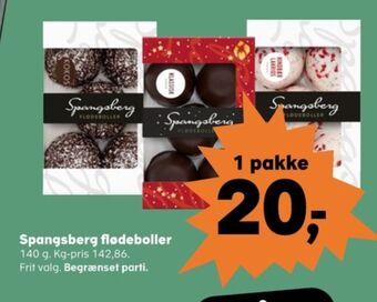SuperBrugsen Spangsberg flødeboller hindbær & lakrids tilbud