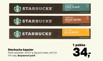 SuperBrugsen Starbucks kaffekapsler tilbud