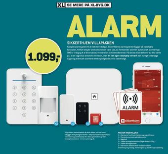 XL-BYG Sikkerthjem alarmsystem tilbud