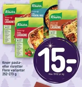 REMA 1000 Knorr pasta- eller risretter - flere varianter tilbud