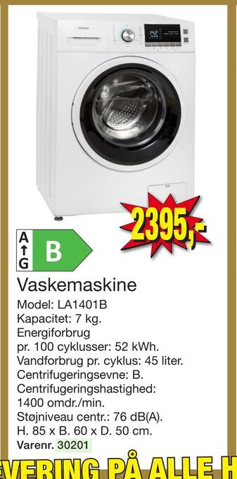 Harald Nyborg Vaskemaskine tilbud