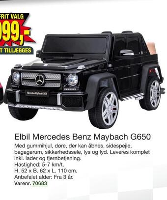 Elbil mercedes benz maybach g650