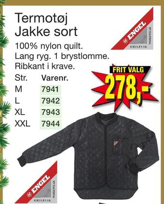 Harald Nyborg Termotøj jakke sort tilbud