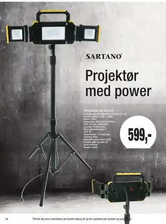 Harald Nyborg Projektør på tripod tilbud