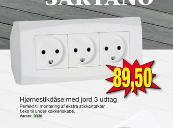 Harald Nyborg Hjørnestikdåse med jord 3 udtag tilbud