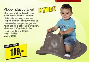 Harald Nyborg Vippe i plast grå kat tilbud