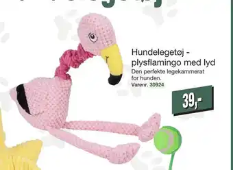 Harald Nyborg Hundelegetøj - plysflamingo med lyd tilbud