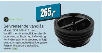 Selvrensende vandlås
