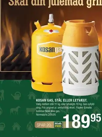 Kosan gas, stål eller letvægt